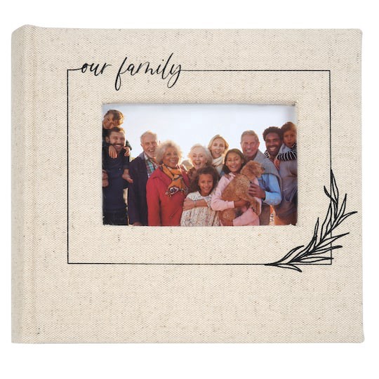 slide 1 of 3, Oat Our Family 2-Up Photo Album By Recollections, 9 in x 8.75 in