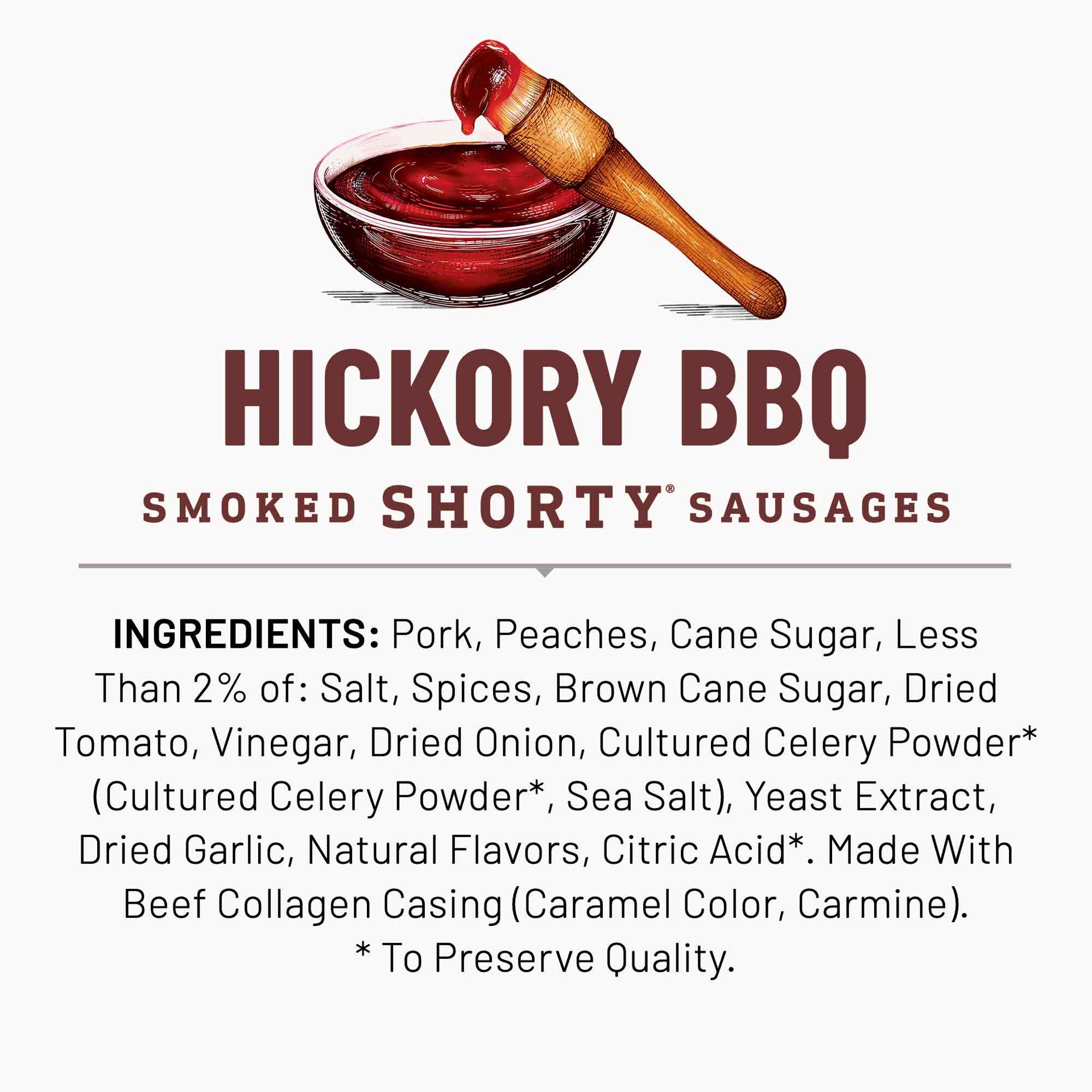 slide 5 of 5, Duke's Smoked Shorty Hickory BBQ Sausages 5 oz, 5 oz