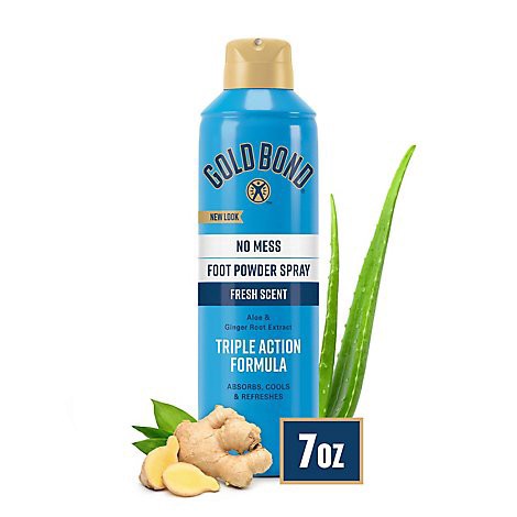 slide 1 of 1, Gold Bond No Mess Foot Powder Spray Fresh Scent - 7 Oz, 7 oz