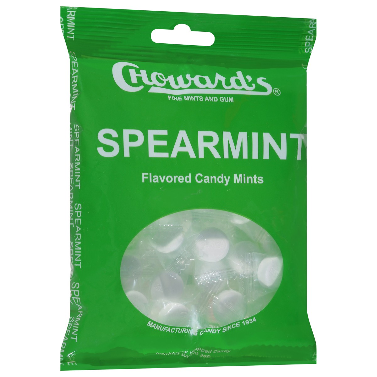 slide 3 of 13, C. Howard's Spearmint Candy Mints 3 oz, 3 oz