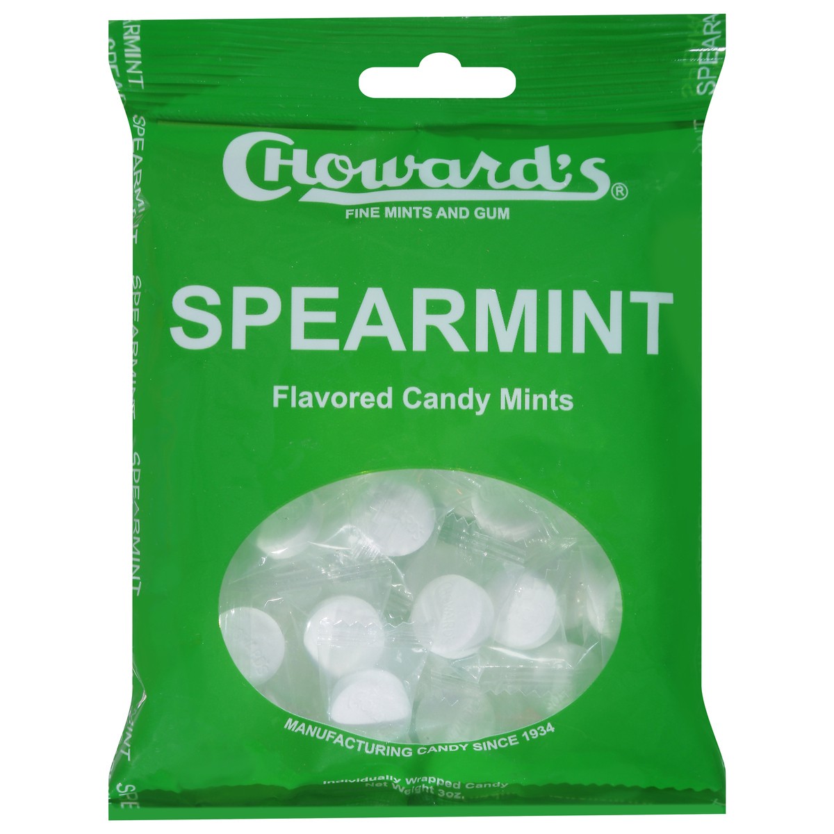 slide 13 of 13, C. Howard's Spearmint Candy Mints 3 oz, 3 oz