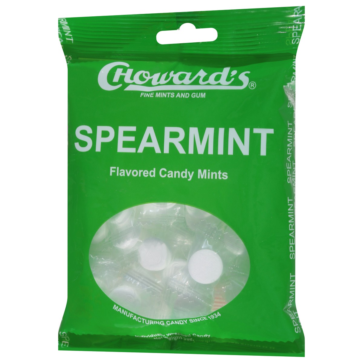 slide 8 of 13, C. Howard's Spearmint Candy Mints 3 oz, 3 oz