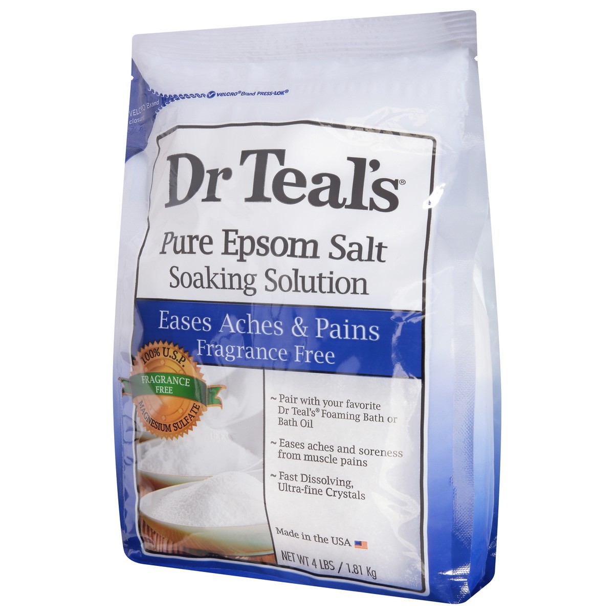 slide 5 of 9, Dr. Teal's Pure Fragrance Free Epsom Salt 4 lb, 4 lb