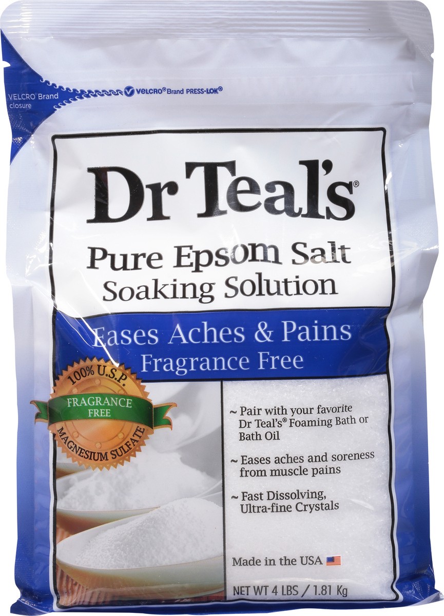 slide 8 of 9, Dr. Teal's Pure Fragrance Free Epsom Salt 4 lb, 4 lb