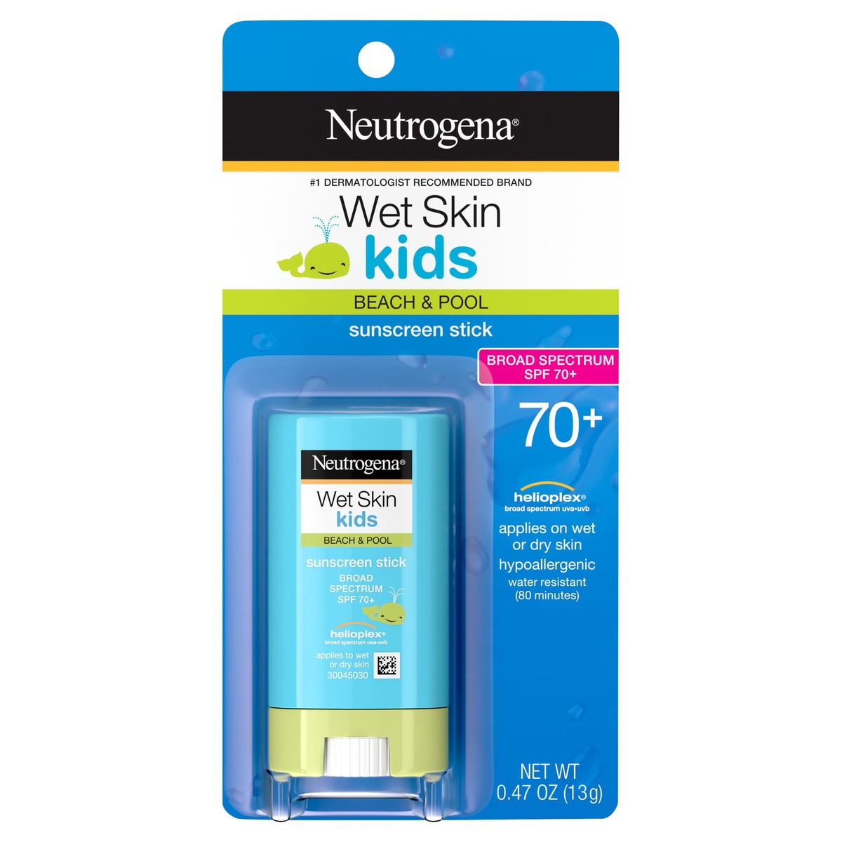 slide 6 of 6, Neutrogena Wet Skin Kids Sunscreen Stick, SPF 70, 0.47 oz, 0.47 oz