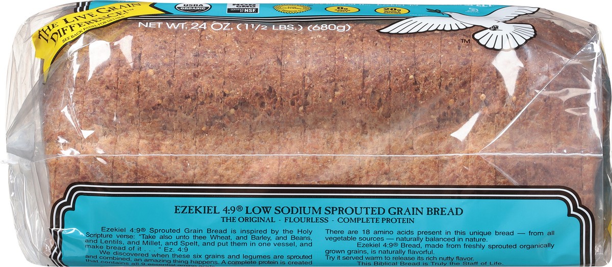 slide 7 of 9, Food for Life Low Sodium Bread Sprouted Grain, 24 oz