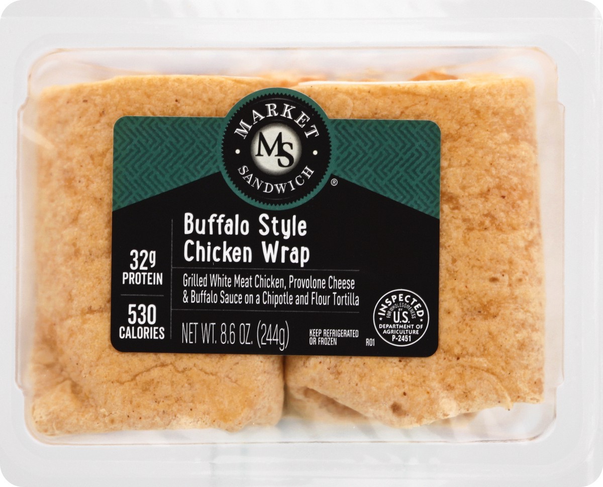 slide 7 of 13, Market Sandwich Buffalo Style Chicken Wrap 8.6 oz, 8.6 oz