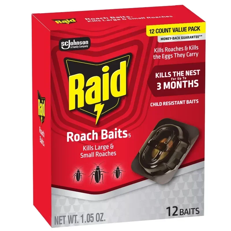 slide 1 of 13, Raid Large Roach Baits Value Pack - 12 ct, 1.05 oz