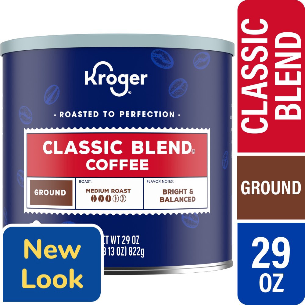 slide 1 of 4, Kroger® Classic Blend Medium Roast Ground Coffee, 29 oz