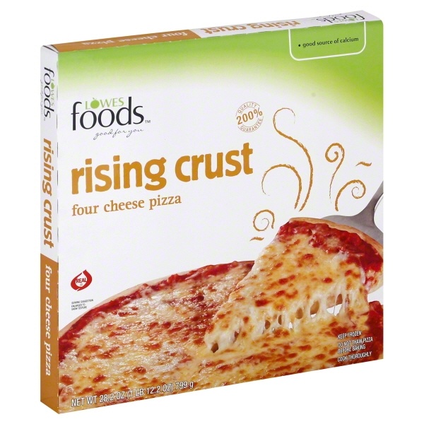 slide 1 of 1, Lowes Foods Pizza Rising Crust Four Cheese, 28.2 oz