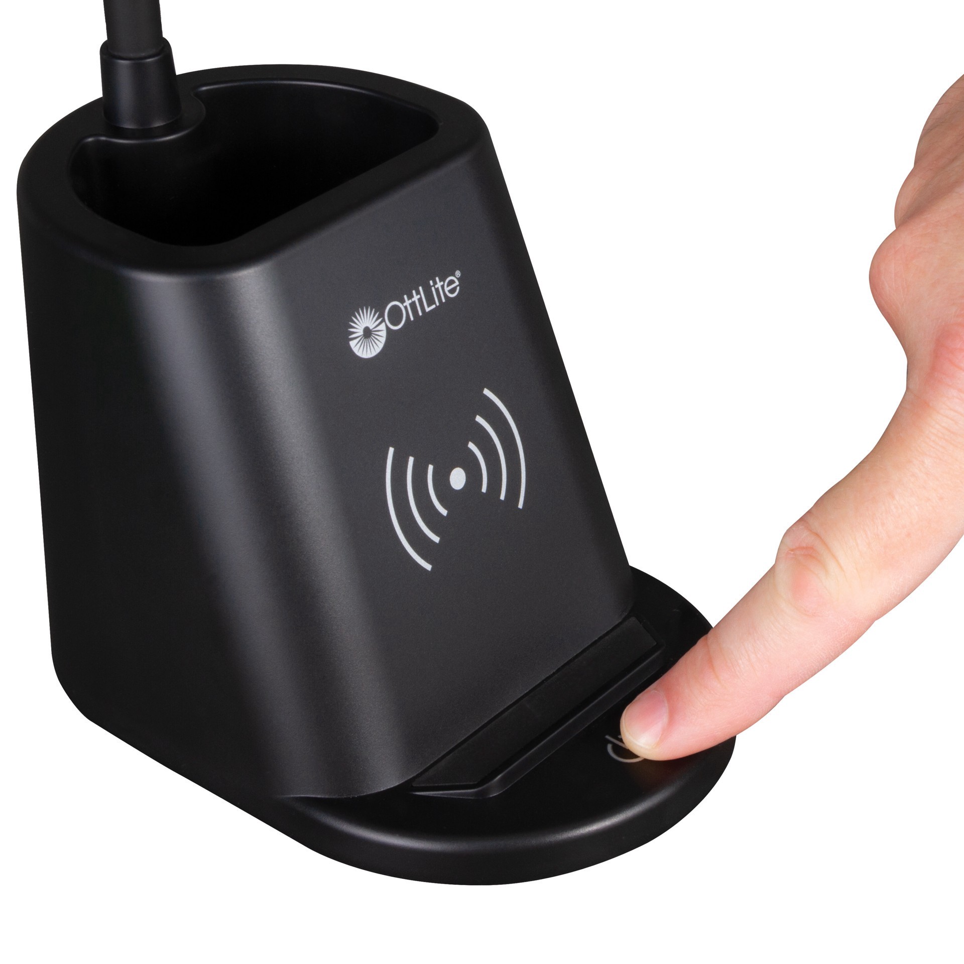 slide 4 of 7, Ott Lite Ottlite Wireless Charging Led Lamp With Organizer, 5.9 in x 3.9 in