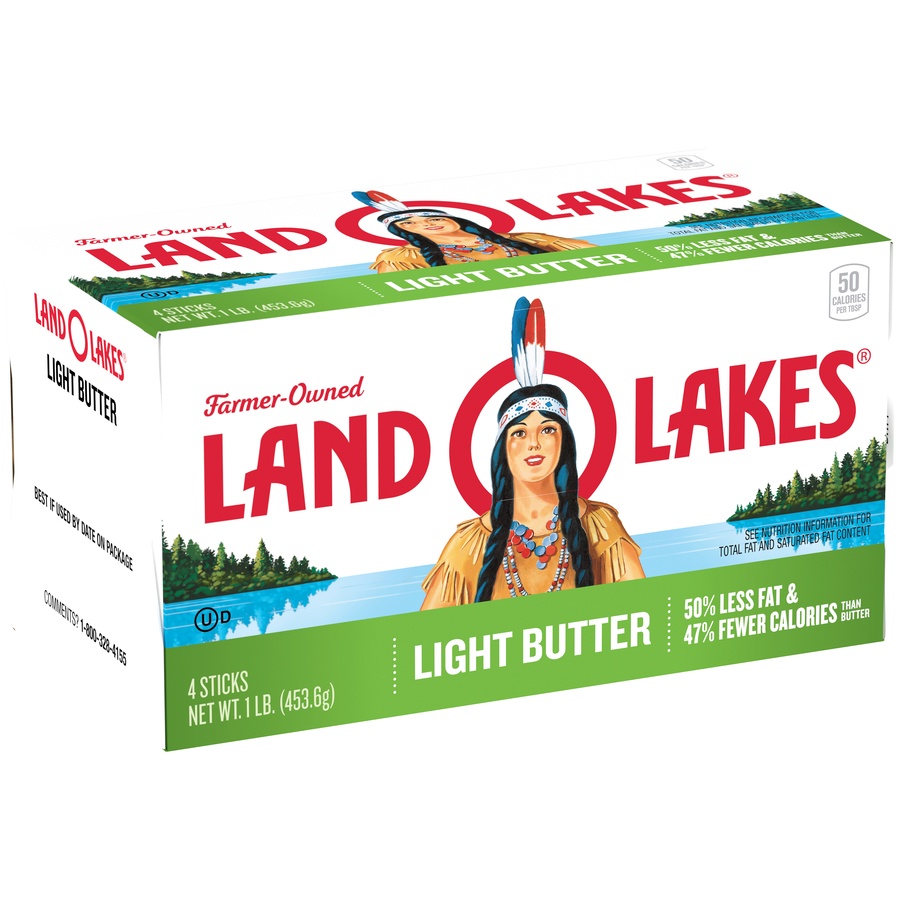 slide 2 of 6, Land O'Lakes Sweet Cream Salted Light Butter Sticks, 4 ct; 1 lb