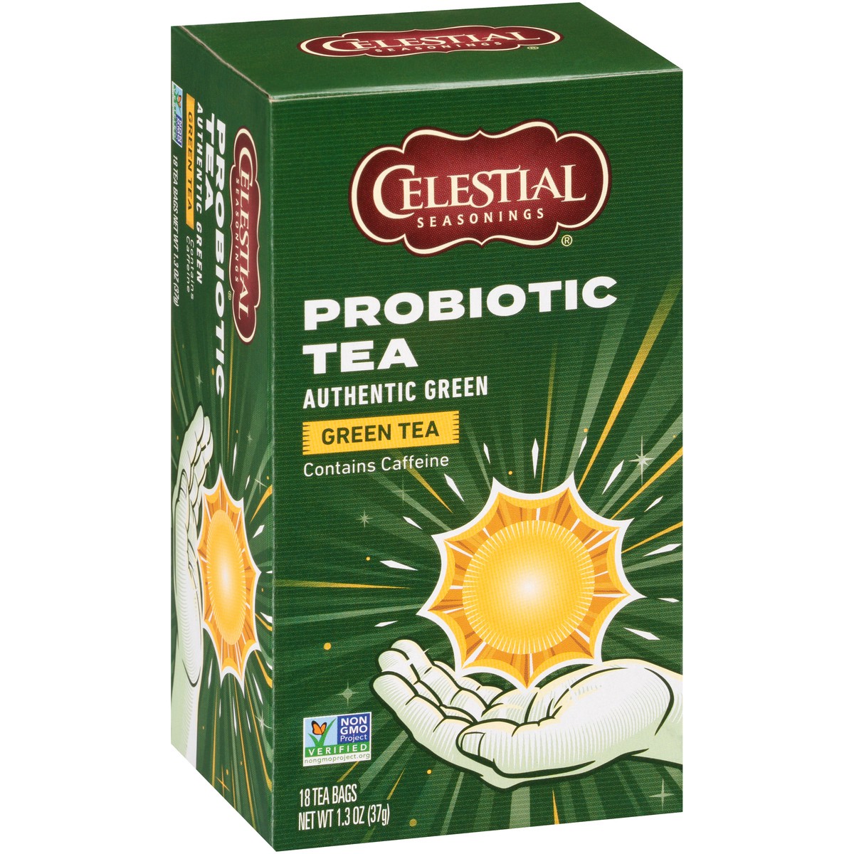 slide 9 of 10, Celestial Seasonings Probiotic Green Tea 16 Tea Bags, 18 ct