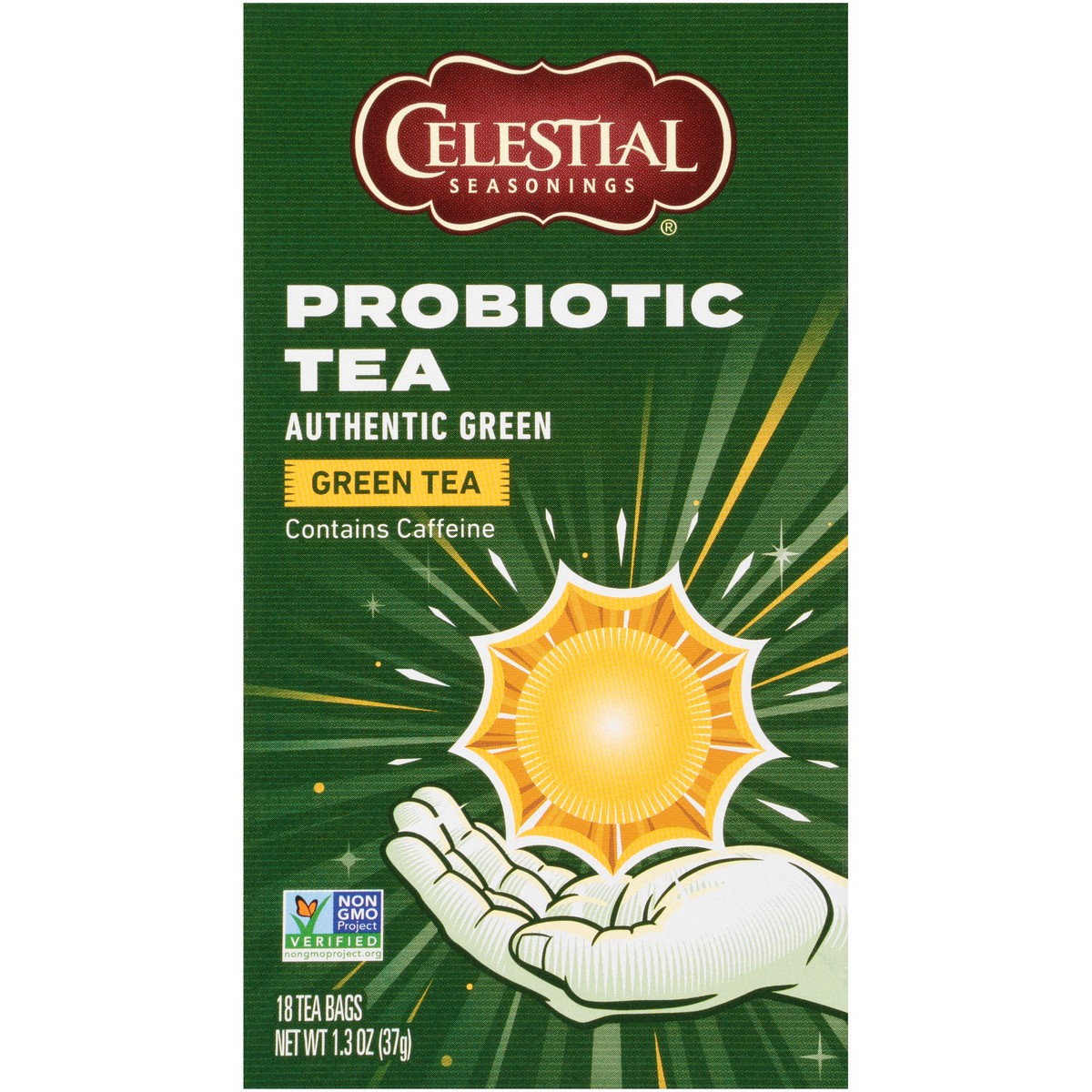 slide 4 of 10, Celestial Seasonings Probiotic Green Tea 16 Tea Bags, 18 ct