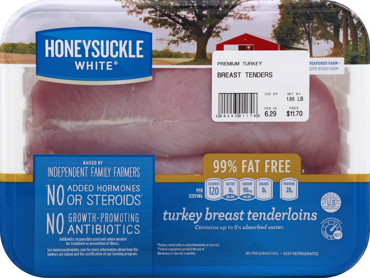 slide 1 of 5, Honeysuckle White Turkey Breast Tenderloins, per lb