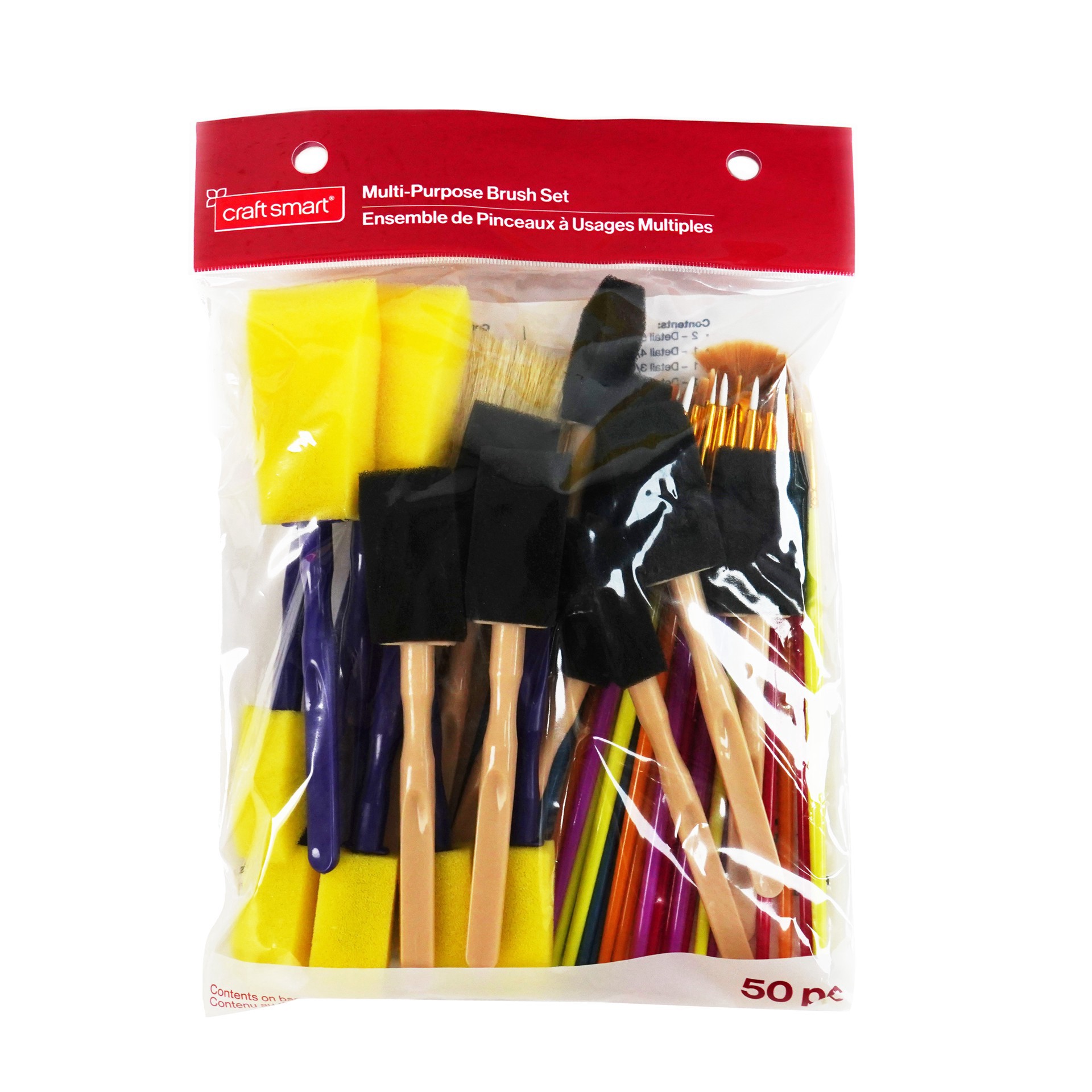 slide 2 of 5, Multi-Purpose 50 Piece Brush Set By Craft Smart, 50 ct