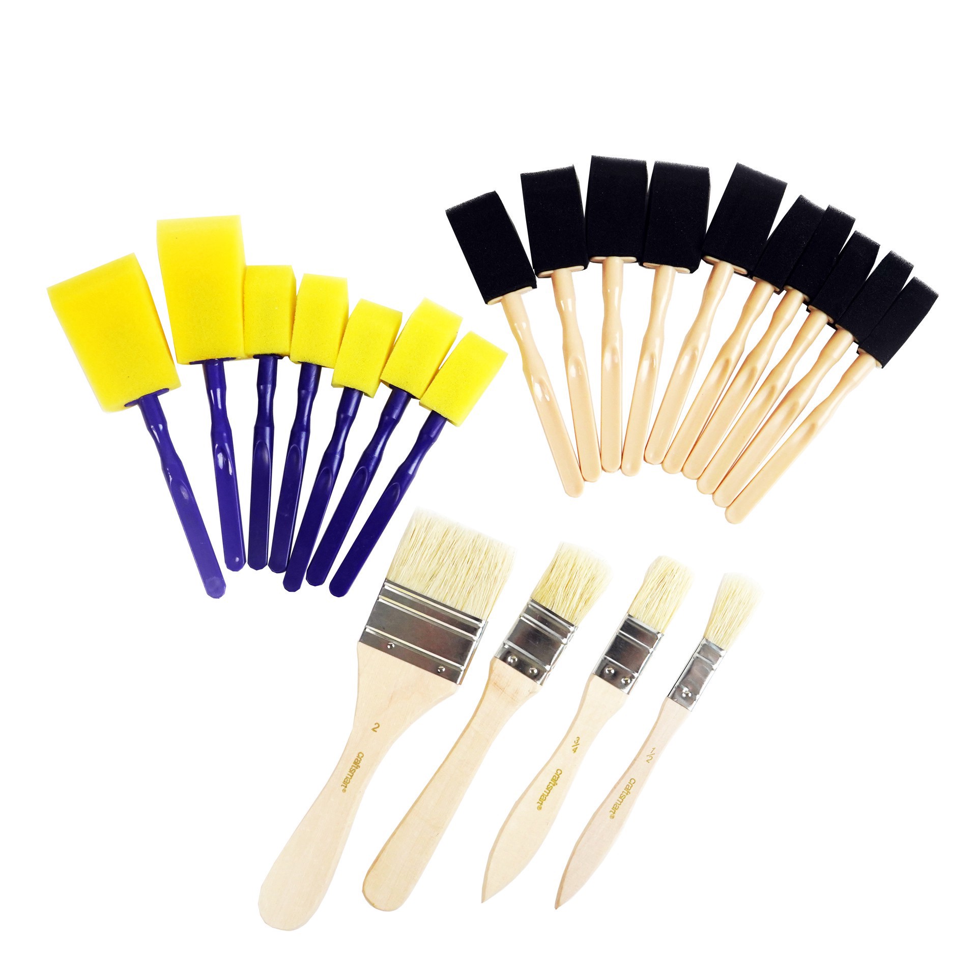 slide 3 of 5, Multi-Purpose 50 Piece Brush Set By Craft Smart, 50 ct