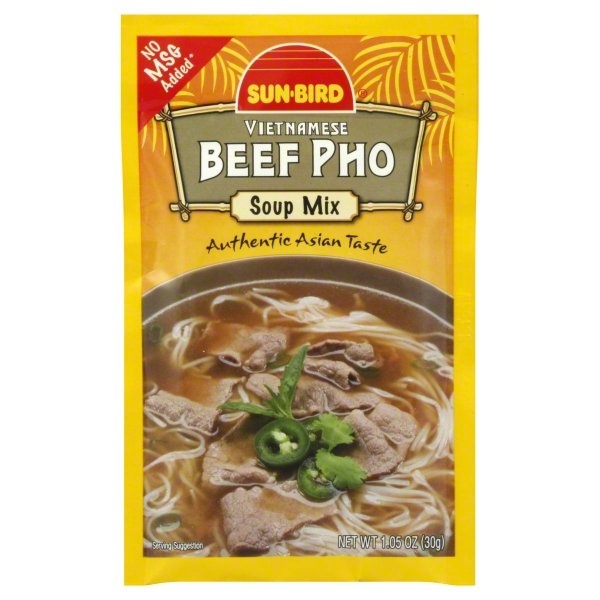 slide 1 of 2, Sun-Bird Vietnamese Beef Pho Soup Mix, 1.05 oz