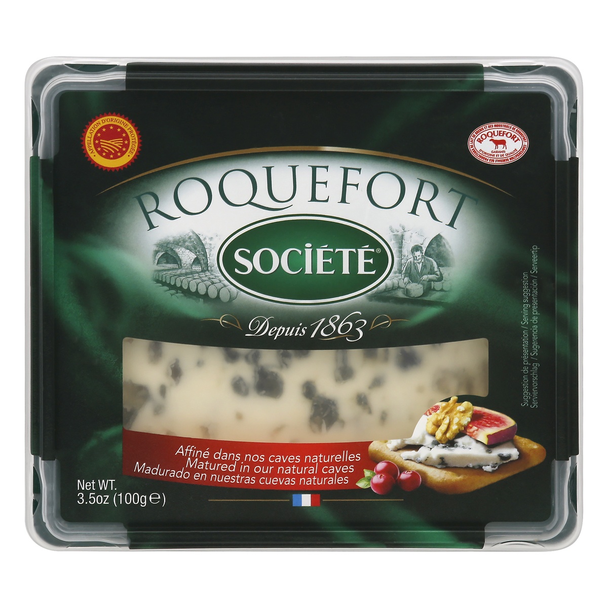 slide 1 of 1, Societe Bee Roquefort PDO Cheese 3.5 oz, 3.5 oz