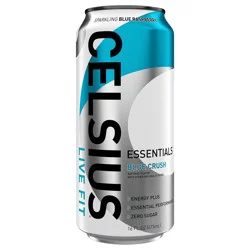 CELSIUS ESSENTIALS, Sparkling Blue Crush, Performance Energy Drink 16 Fl Oz Single Can