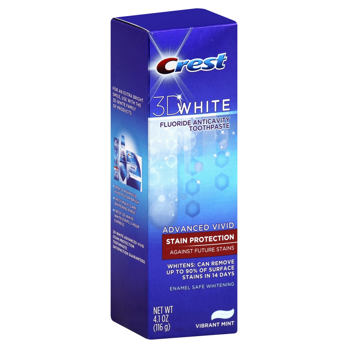 Crest 3D White, Whitening Toothpaste Stain Shield, 4.1 oz
