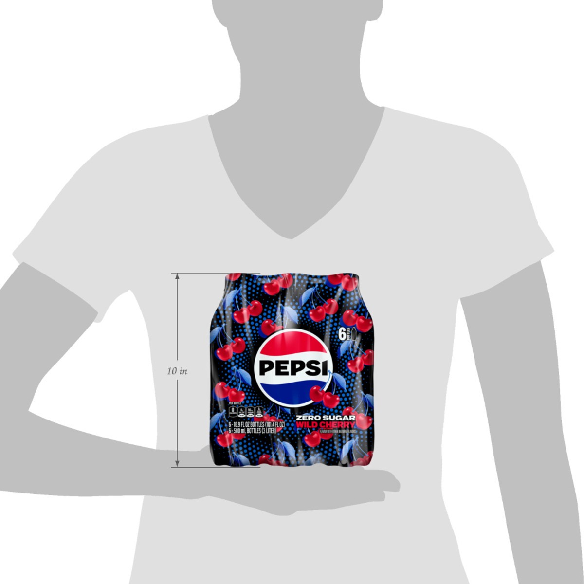 slide 2 of 8, Pepsi Wild Cherry Zero Sugar 6 Pack, 6 ct; 1/2 liter