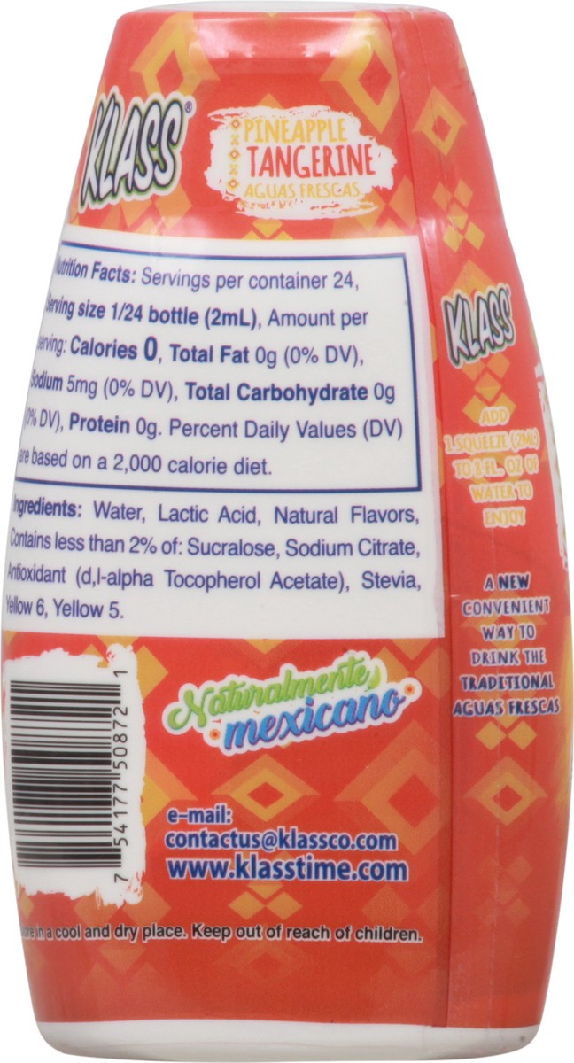 slide 6 of 13, Klass Sugar Free Pineapple Tangerine Aguas Frescas - 1.62 fl oz, 1.62 fl oz