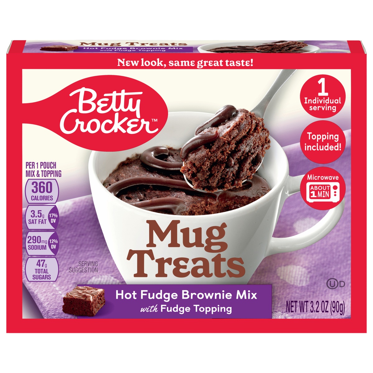 slide 1 of 1, Betty Crocker Hot Fudge Brownie Mug Treat, 3.2 oz