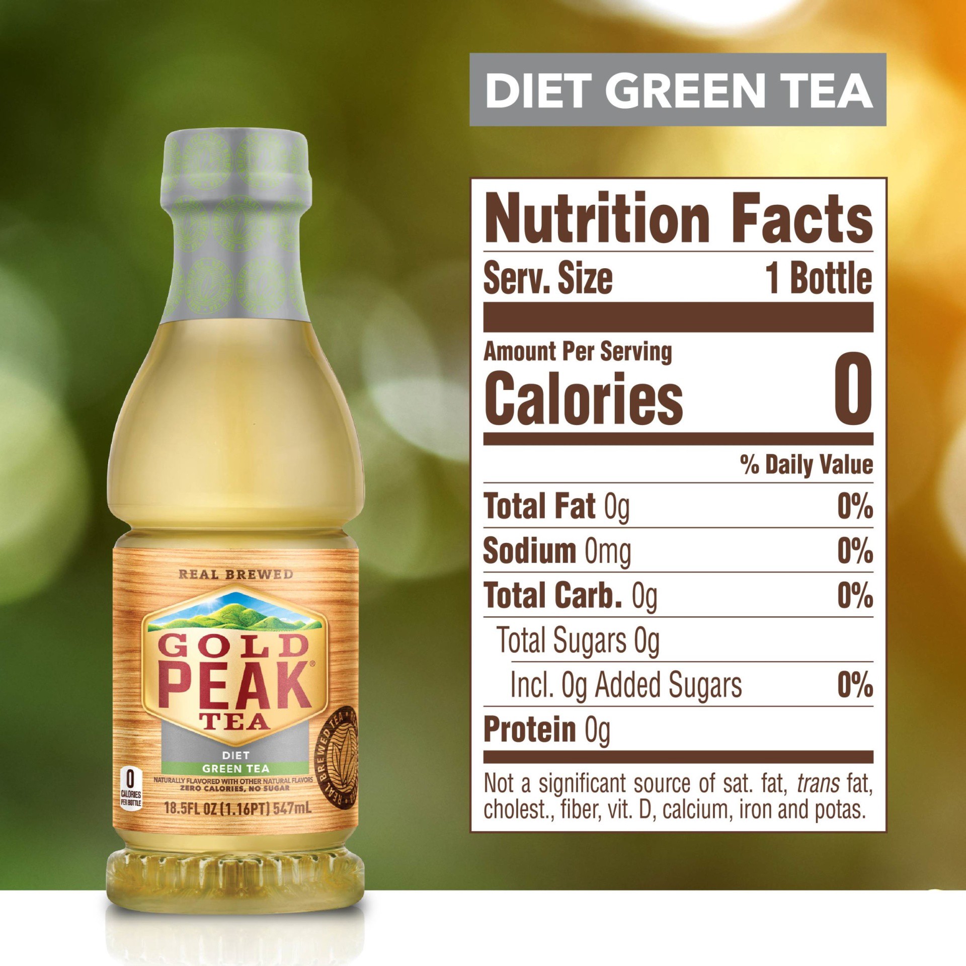 slide 13 of 14, Gold Peak Diet Iced Green Tea Drink, 18.5 fl oz, 18.50 fl oz