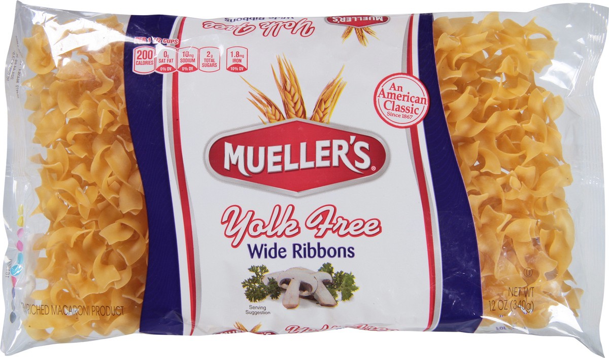 slide 3 of 11, Mueller's Yolk Free Wide Ribbons 12 oz, 12 oz