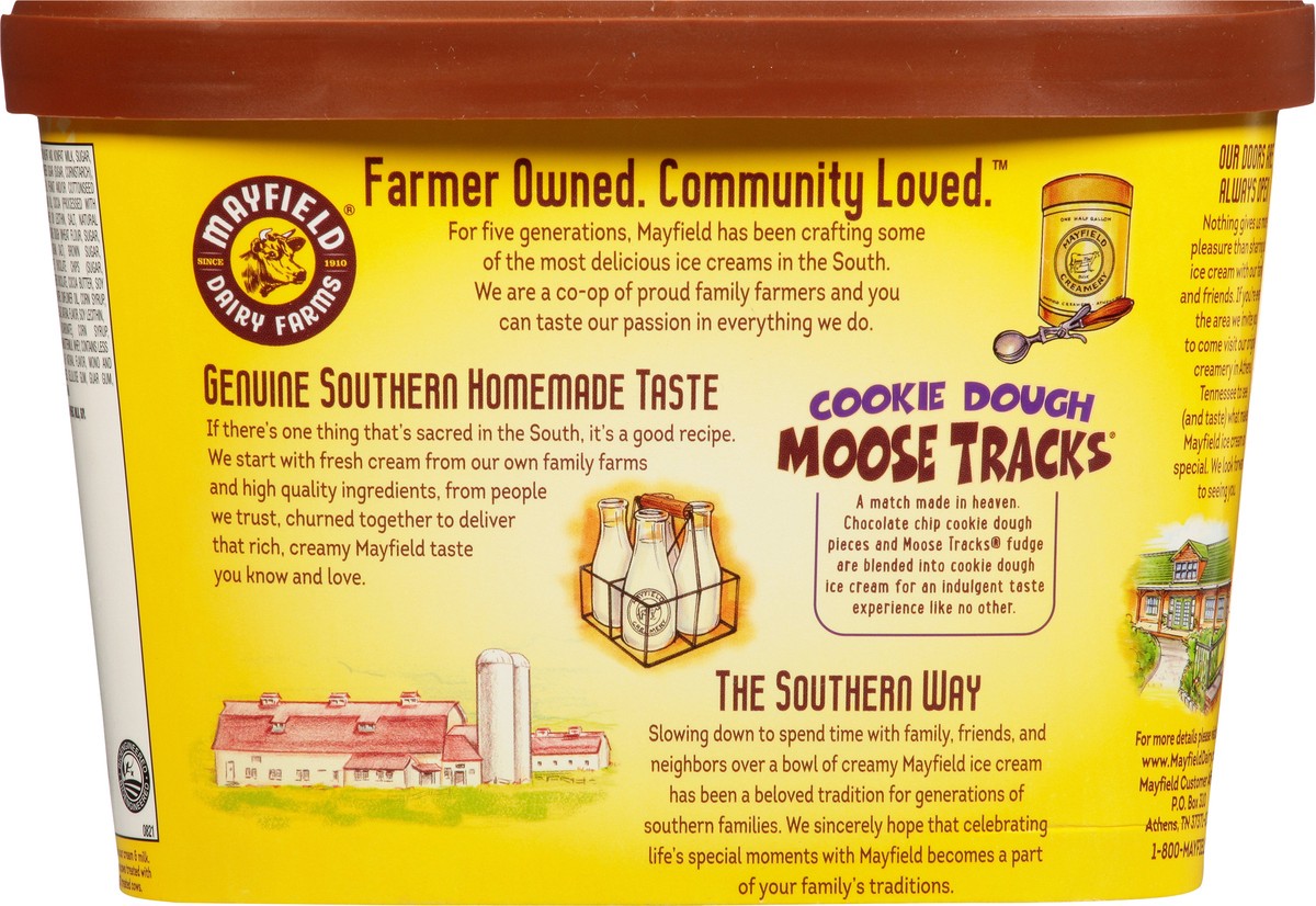 slide 3 of 14, Mayfield Dairy Farms Moose Tracks(R) Cookie Dough Ice Cream 1.5 qt, 1.5 qt