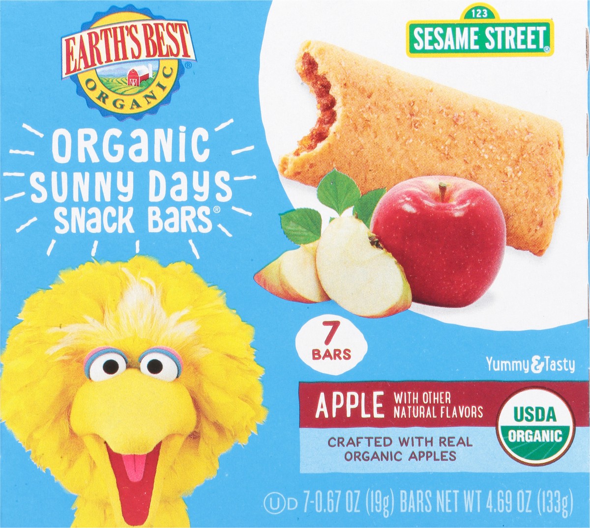 slide 2 of 13, Earth's Best Organic Sunny Days Apple Snack Bars, 4.69 oz