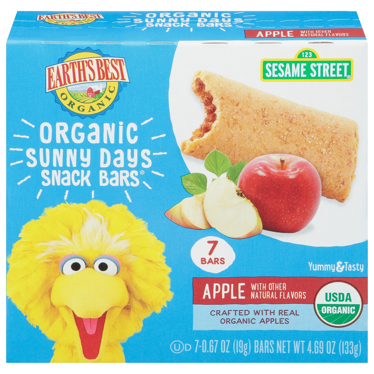 slide 1 of 1, Earth's Best Organic Snack Bars Apple, 8 ct