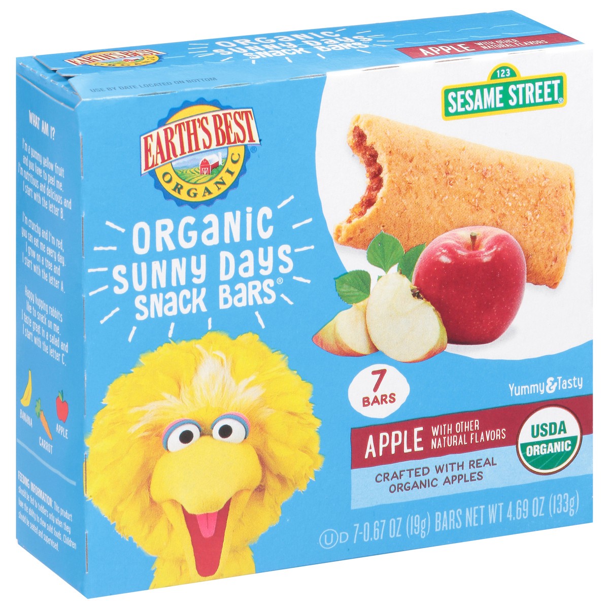 slide 7 of 13, Earth's Best Organic Sunny Days Apple Snack Bars, 4.69 oz