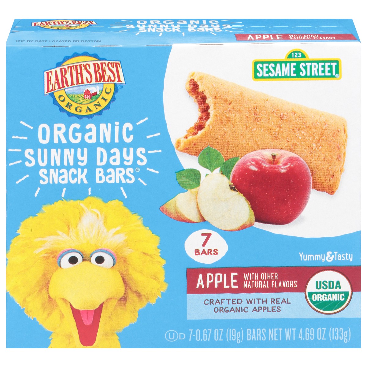 slide 1 of 13, Earth's Best Organic Sunny Days Apple Snack Bars, 7 ct