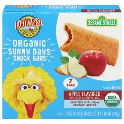 Earth's Best Organic Sunny Days Apple Flavored Snack Bars - 7 ct, 0.67 oz