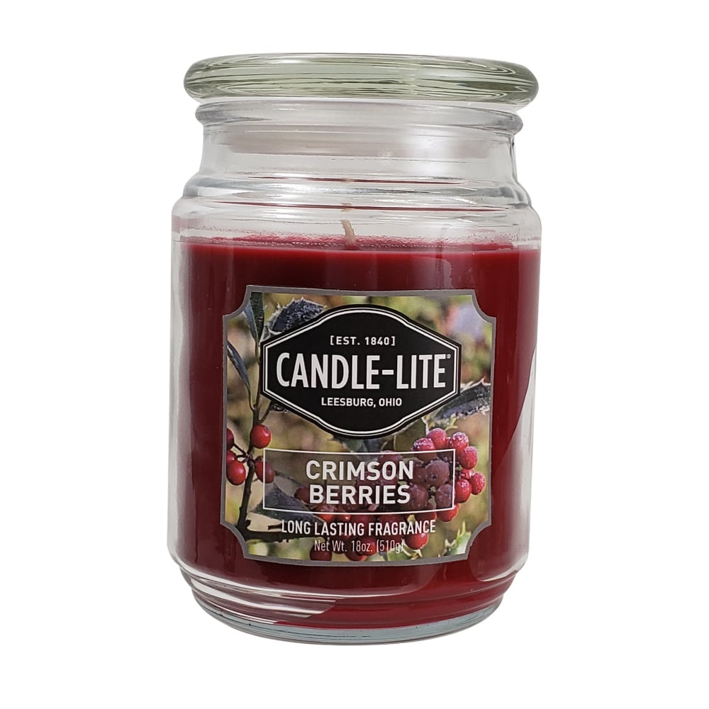 slide 1 of 1, Candle-Lite Crimson Berries Scented Jar Candle - Red, 18 oz