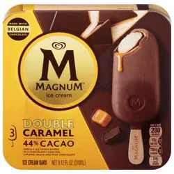 Magnum Ice Cream Bars Double Caramel, 9.13 oz, 3 Count 
