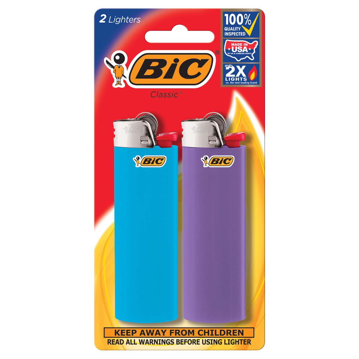 slide 1 of 1, BIC Classic Lighters, 2 ct