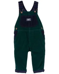 Oshkosh Baby Soft Corduroy Overalls Green/Navy 12M