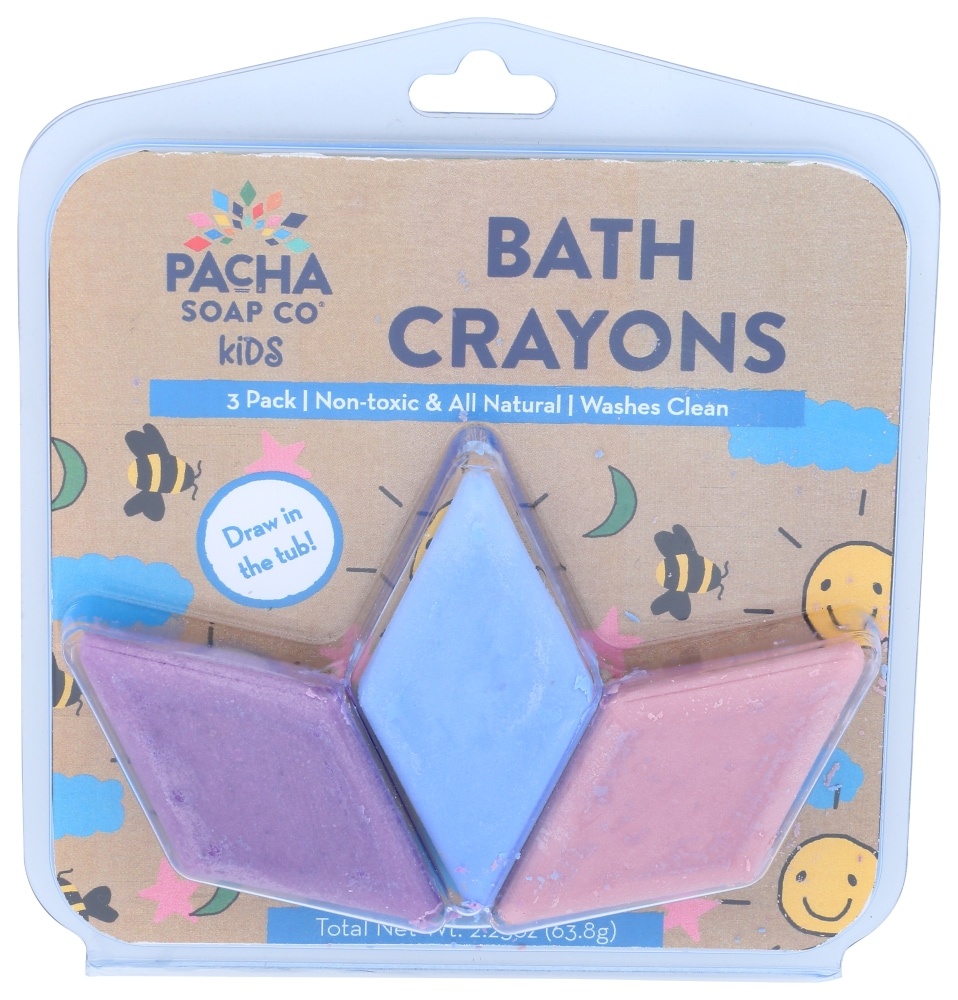 slide 1 of 1, Pacha Soap Co. Kids Cool Bath Crayons, 2.25 oz