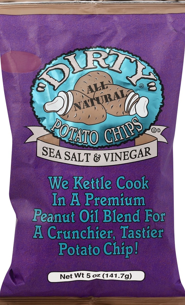 slide 3 of 6, Dirty Sea Salt & Vinegar Kettle Cook Potato Chips, 5 oz