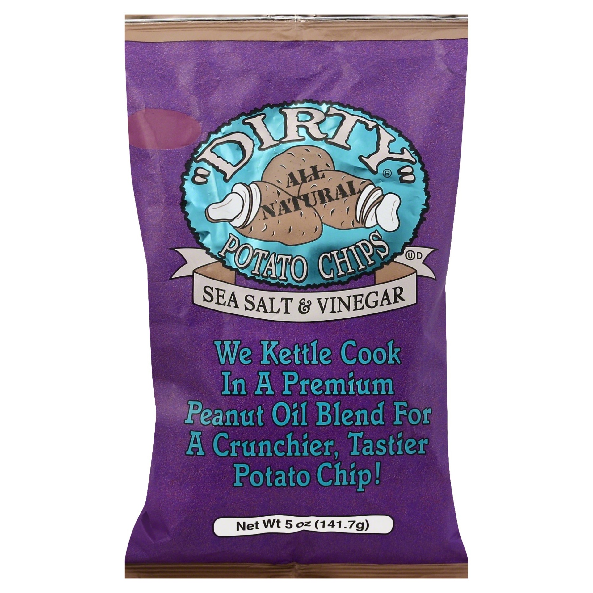 slide 1 of 6, Dirty Sea Salt & Vinegar Kettle Cook Potato Chips, 5 oz