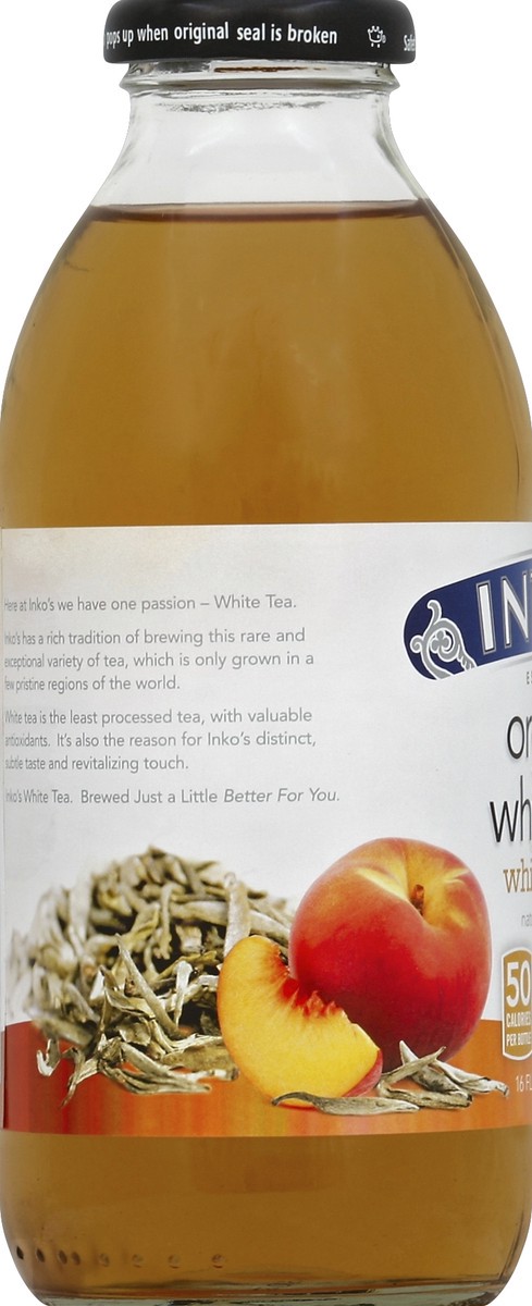 slide 2 of 6, Inko's White Tea, Organic, White Peach, 16 oz