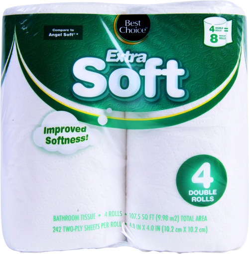 slide 1 of 1, Best Choice Extra Soft Bathroom Tissue, 4 ct