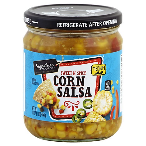 slide 1 of 1, Signature Select Salsa Corn Medium, 16 oz