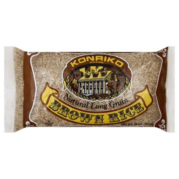 slide 1 of 1, Konriko Brown Rice, Natural Long Grain, 28 oz