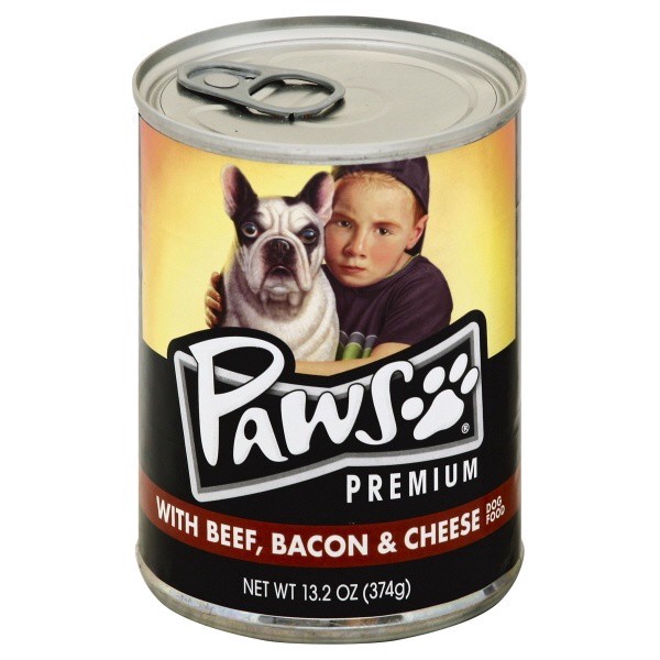 slide 1 of 8, Paws Happy Life with Beef Bacon & Cheese Dog Food, 13.2 oz