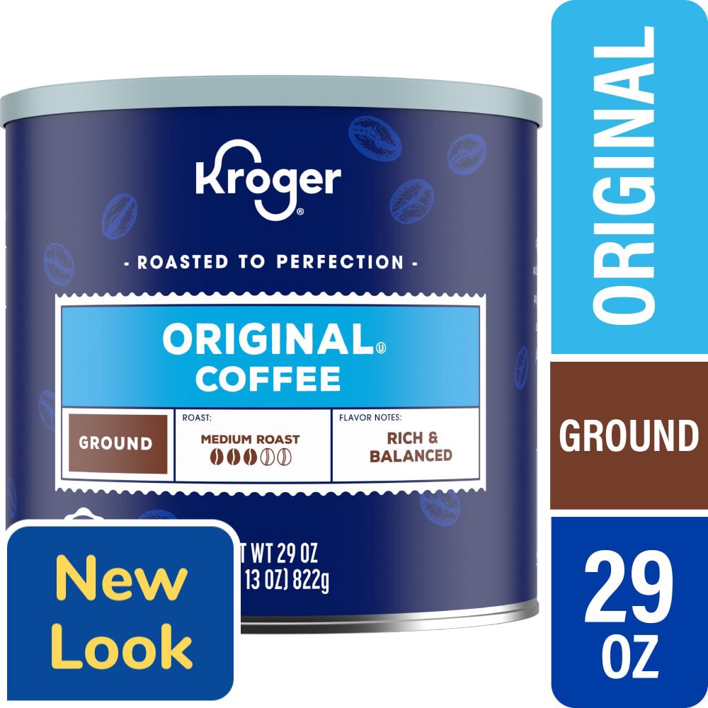 slide 1 of 4, Kroger® Original Medium Roast Ground Coffee, 29 oz
