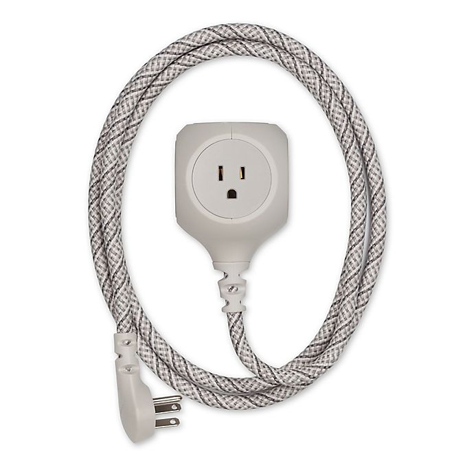 slide 2 of 3, 360 Electrical Habitat Extension Cord with 3 Outlets and 2 USB Ports - French Grey, 1 ct